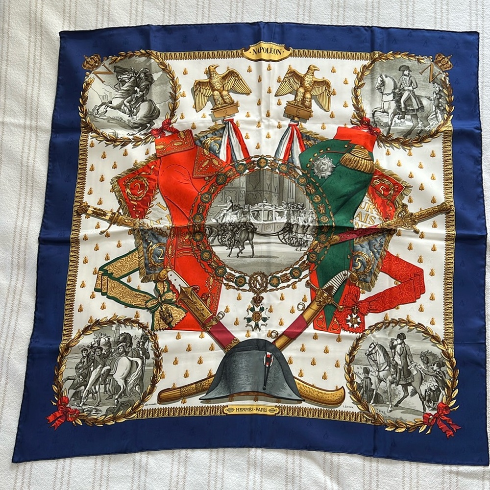 Authentic Hermes Napoleon Scarf